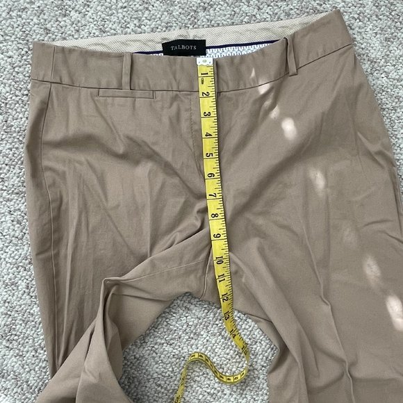 NWT Talbots Curvy Khaki Cropped Pants Size 8 - Picture 7 of 10